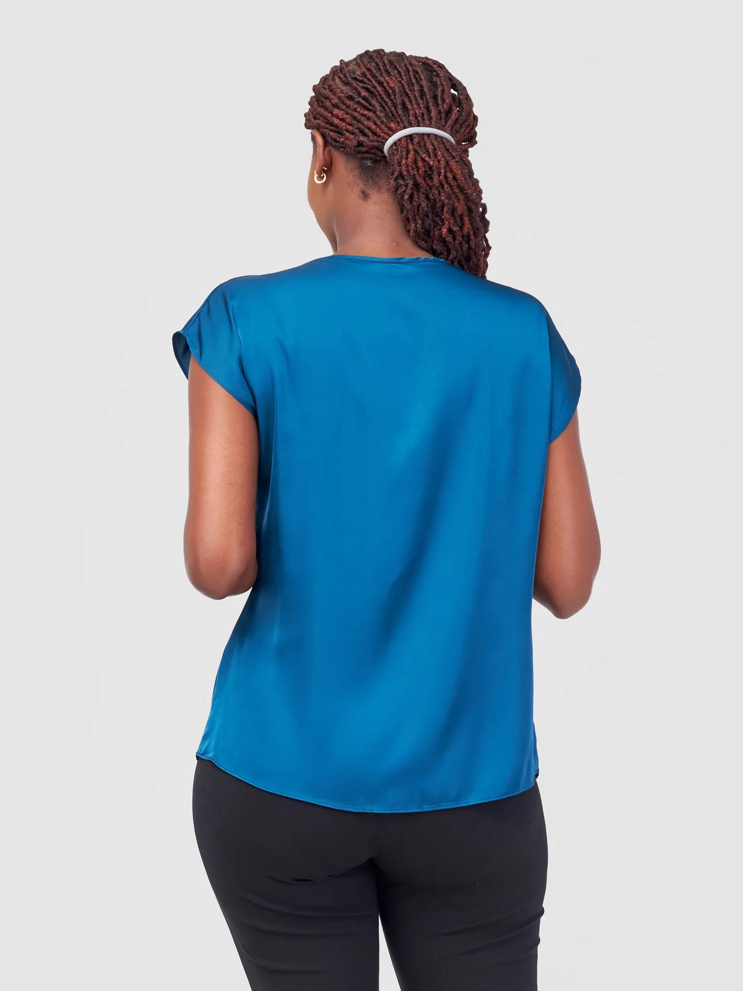 Vivo Tatili Drop Shoulder Cowl Top - Teal