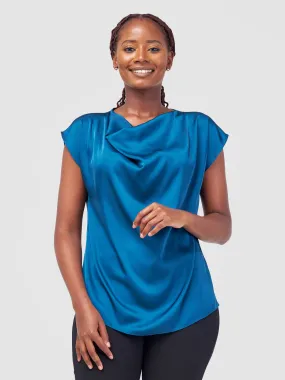 Vivo Tatili Drop Shoulder Cowl Top - Teal