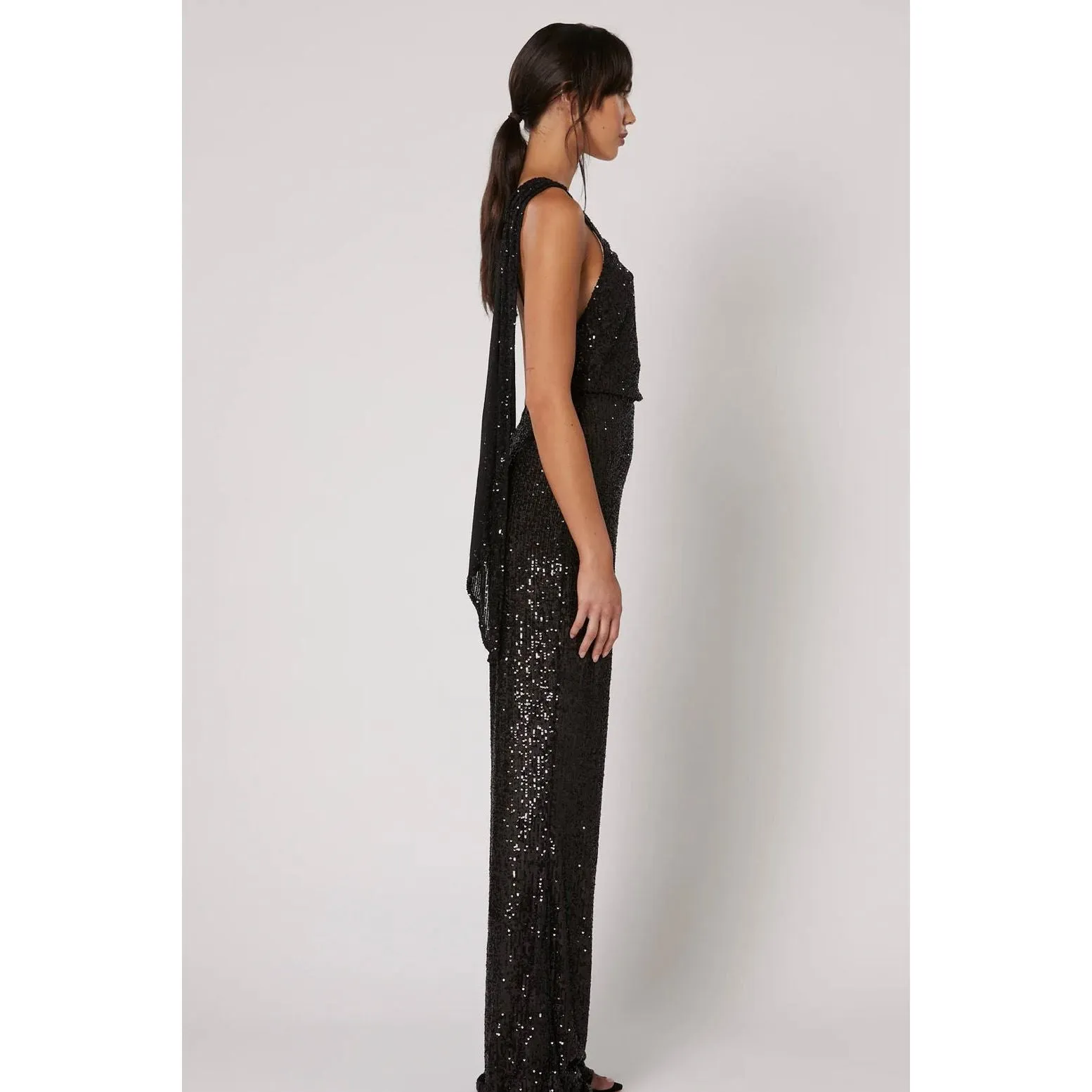 Winona Amara Jumpsuit - Black Sequin