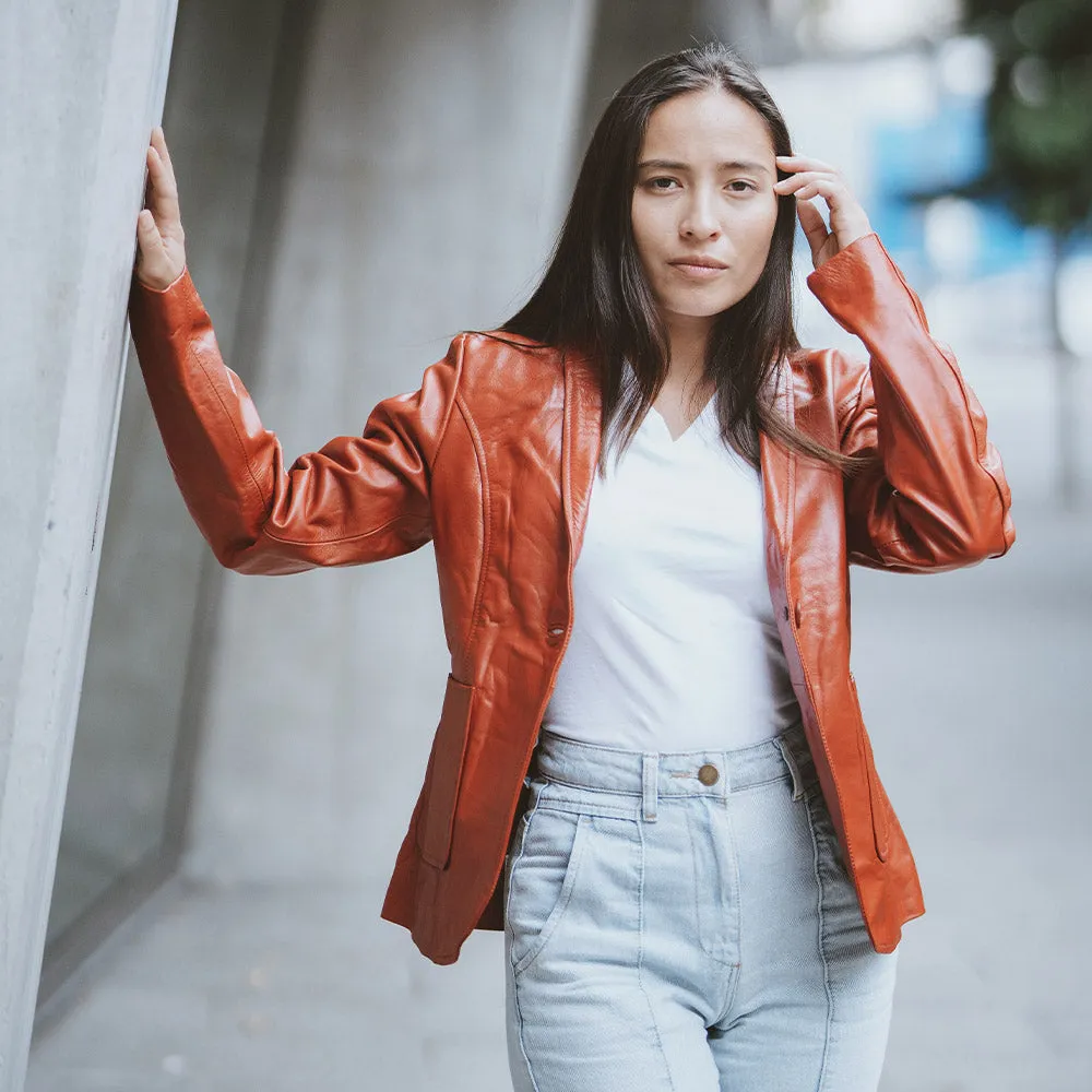 Women's Blazer Leather Jacket - Brittany