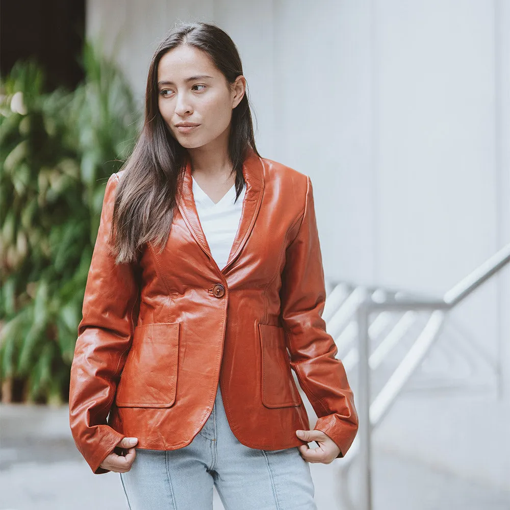 Women's Blazer Leather Jacket - Brittany